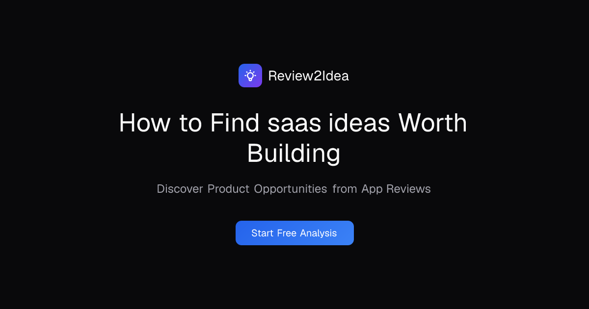 How to Find saas ideas Worth Building