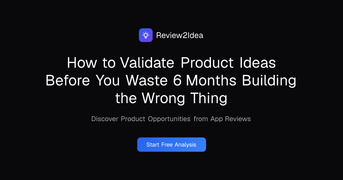 How to Validate Product Ideas Before You Waste 6 Months Building the Wrong Thing