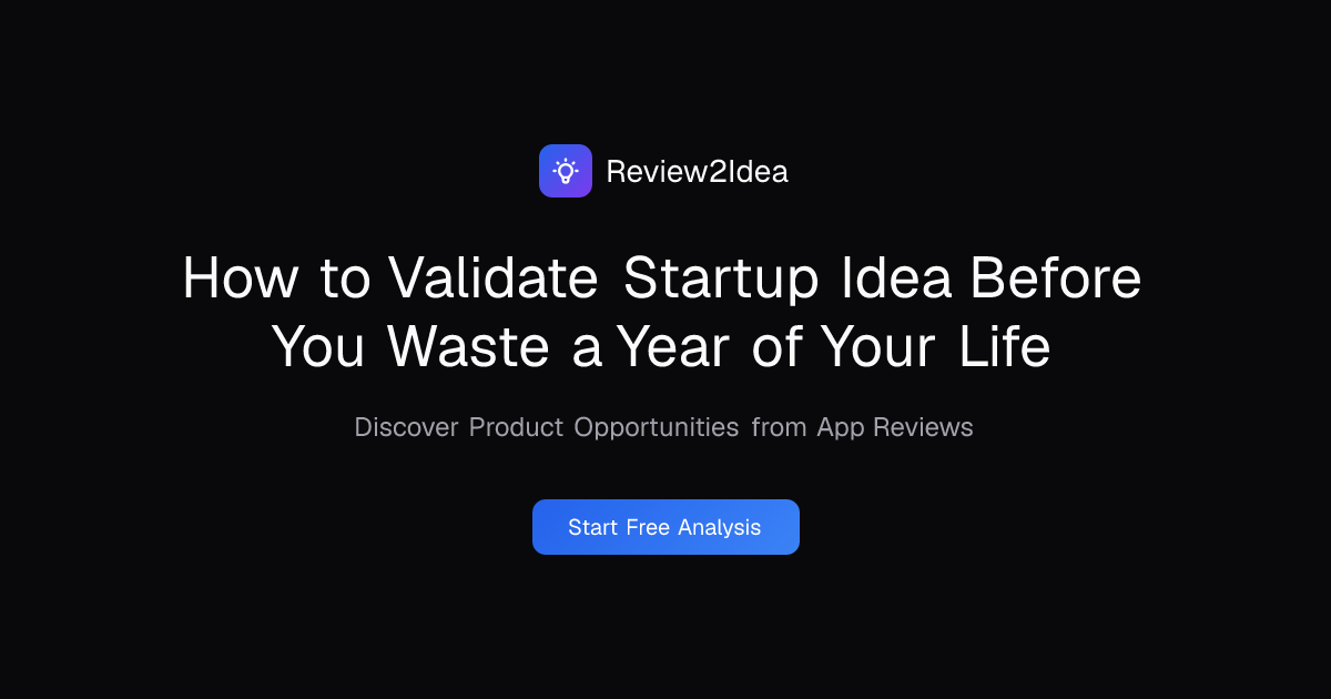 How to Validate Startup Idea Before You Waste a Year of Your Life