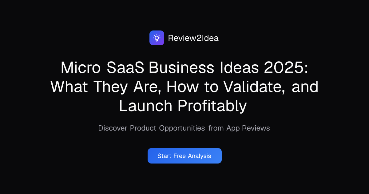 Micro SaaS Business Ideas 2025: What They Are, How to Validate, and Launch Profitably