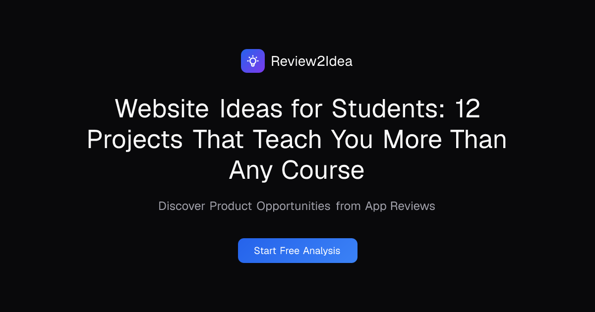 Website Ideas for Students: 12 Projects That Teach You More Than Any Course