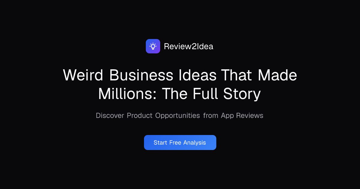Weird Business Ideas That Made Millions: The Full Story
